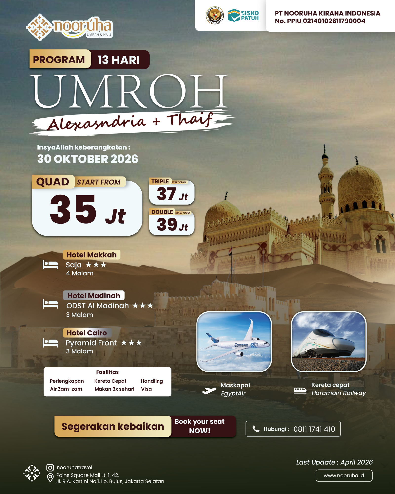 Thaif + Alexandria Okt 2026
