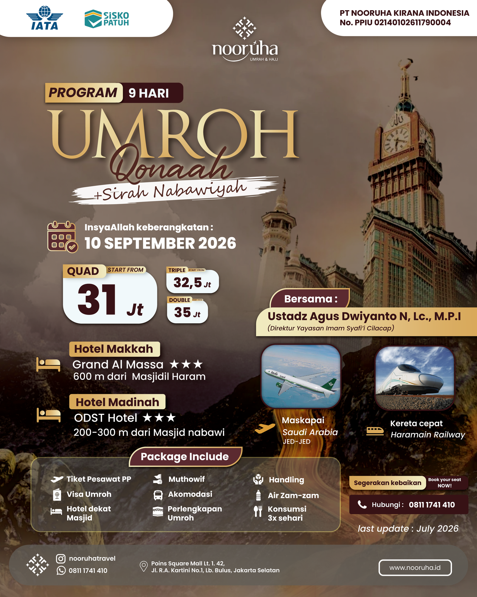 Sirah Nabawiyah Sep 2026
