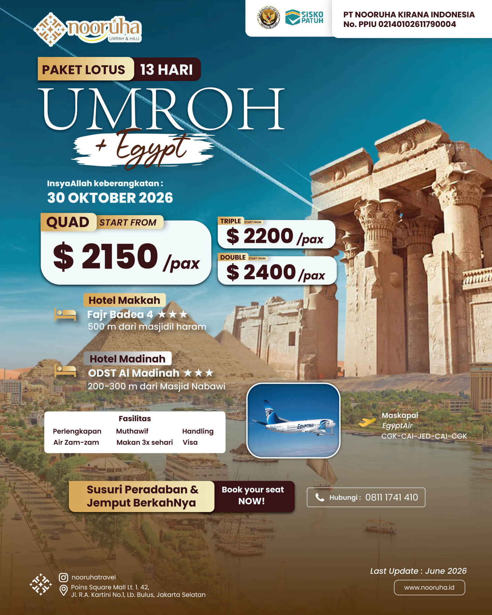 Umroh + Mesir Okt 2026