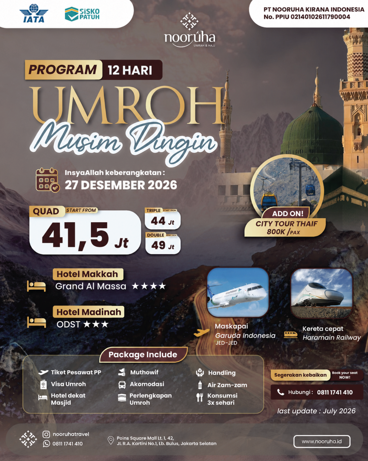 Umrah Desember 12 Hari